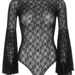 BODYSUIT FLORAL CON MANGAS EN CAMPANA
