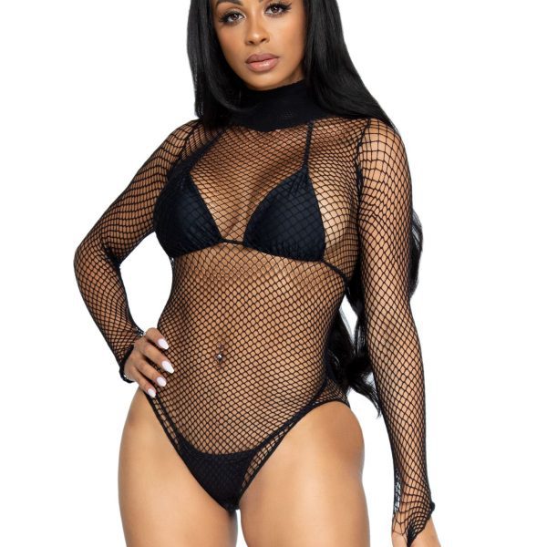 Body suit de red manga larga