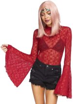 BODYSUIT FLORAL CON MANGAS EN CAMPANA - Imagen 10