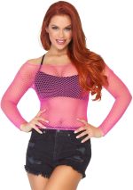 Blusa de red semicerrada