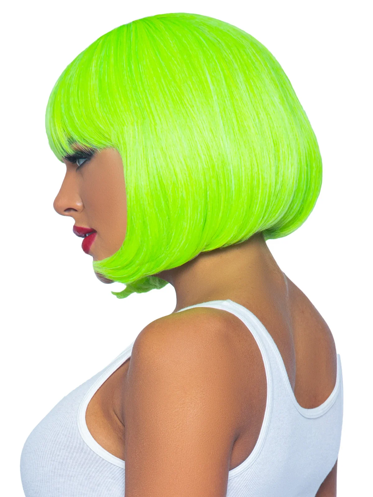 Peluca de cabello corto neón - Imagen 4