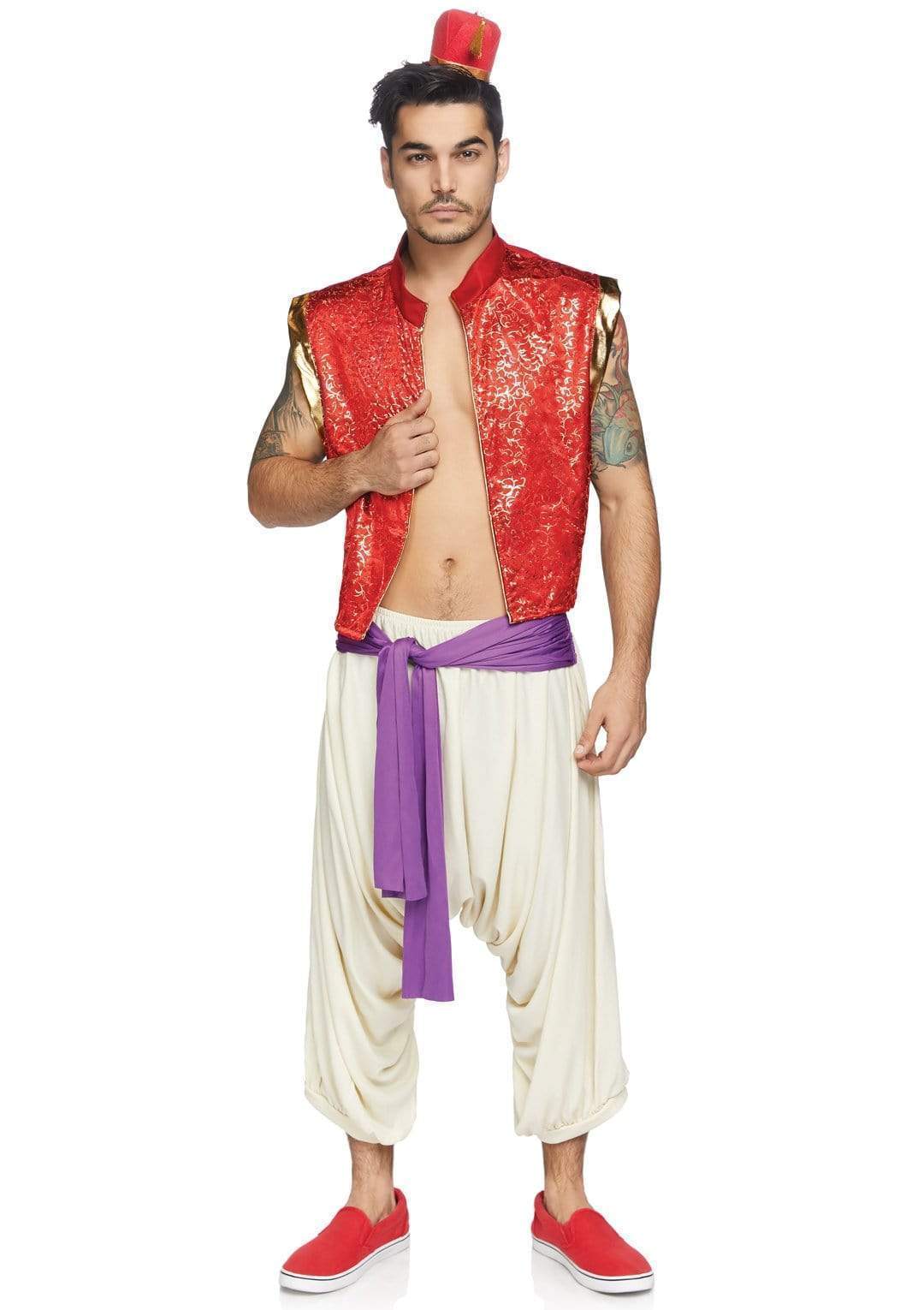  Disfraz de Aladdin Desert Prince para hombre, accesorio de  disfraz de genio, solo chaleco morado, Desierto, púrpura : Ropa, Zapatos y  Joyería